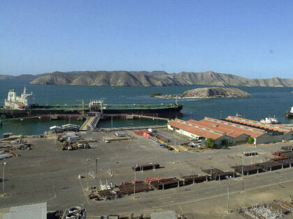 Two oil tankers are seen loading crude at the port of Puerto la Cruz, about 300 kilometers